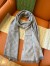 Gucci Double GG Jacquard Wool Scarf in Silver and Grey