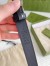Gucci GG Marmont Thin Belt 20MM in Black Embossed Crocodile Leather
