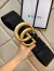 Gucci Double G Belt 70MM in Black Leather 