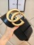Gucci Double G Belt 70MM in Black Leather 