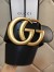 Gucci Double G Belt 70MM in Black Leather 