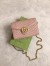 Gucci GG Marmont Mini Chain Bag in Nude Chevron Leather
