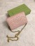 Gucci GG Marmont Mini Chain Bag in Nude Chevron Leather
