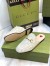 Gucci Women's Princetown Slippers in White GG Lame Fabric