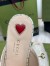 Gucci Women's Princetown Slippers in White GG Lame Fabric