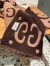 Gucci GG Jacquard Wool Silk Scarf in Brown and Beige