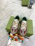 Gucci Men's Rhyton Sneakers in Brick Red Original GG Canvas