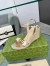 Gucci Espadrille Wedge Sandals In Gold Metallic Leather
