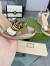 Gucci Espadrille Wedge Sandals In Gold Metallic Leather