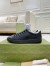 Gucci Men's Ace Sneakers in Black GG Embossed Leather