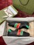 Gucci Men's Ace Sneakers in Black Leather with Elastic Web