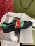 Gucci Men's Ace Sneakers in Black Leather with Elastic Web