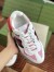 Gucci Women's Rhyton Sneakers in Pink Mesh with Leather