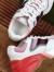 Gucci Women's Rhyton Sneakers in Pink Mesh with Leather