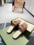 Gucci Slide Sandals in Brown Matelasse Leather with Double G