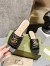 Gucci Slide Sandals in Black Matelasse Leather with Double G