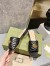 Gucci Slide Sandals in Black Matelasse Leather with Double G