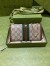 Gucci Jackie 1961 Chain Wallet in GG Canvas with Brown Leather