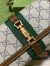 Gucci Jackie 1961 Chain Wallet in GG Canvas with Brown Leather