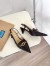 Gucci Slingback Pumps in Black Leather with Bamboo Horsebit