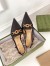 Gucci Slingback Pumps in Black Leather with Bamboo Horsebit
