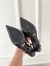 Gucci Slingback Pumps in Black Leather with Bamboo Horsebit