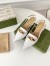 Gucci Slingback Pumps in White Leather with Bamboo Horsebit