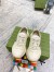 Gucci Men's Rhyton Sneakers in White Leather with 25 Print