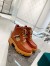 Gucci Brown Leather Ankle Boots With Interlocking G