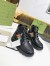 Gucci Black Leather Ankle Boots With Interlocking G