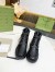 Gucci Black Leather Ankle Boots With Interlocking G