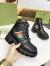 Gucci Black Leather Ankle Boots With Interlocking G