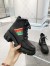 Gucci Black Leather Ankle Boots With Interlocking G