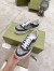 Gucci Men's Sneakers in Beige GG Canvas with Blue Leather