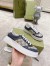 Gucci Men's Sneakers in Beige GG Canvas with Blue Leather