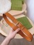 Gucci Brown Leather Belt 35MM with Square Buckle and Interlocking G