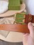 Gucci Brown Leather Belt 35MM with Square Buckle and Interlocking G