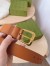 Gucci Brown Leather Belt 35MM with Square Buckle and Interlocking G