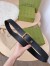 Gucci Black Leather Belt 35MM with Square Buckle and Interlocking G