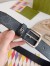 Gucci Black GG Supreme Belt 35MM with Square Buckle and Interlocking G