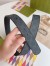 Gucci Black GG Supreme Belt 35MM with Square Buckle and Interlocking G