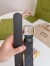 Gucci Black GG Supreme Belt 35MM with Square Buckle and Interlocking G
