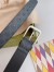 Gucci Black GG Supreme Belt 35MM with Square Buckle and Interlocking G