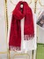 Gucci GG Cashmere Jacquard Scarf in Red and Bordeaux 