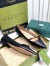 Gucci Ballet Flats in Black Leather with GUCCI Metal