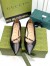 Gucci Ballet Flats in Black Leather with GUCCI Metal