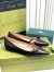 Gucci Ballet Flats in Black Leather with GUCCI Metal