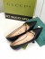 Gucci Ballet Flats in Black Leather with GUCCI Metal