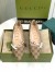 Gucci Ballet Flats in GG Canvas with GUCCI Metal