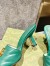 Gucci Slide Sandals 75mm in Green Matelasse Leather